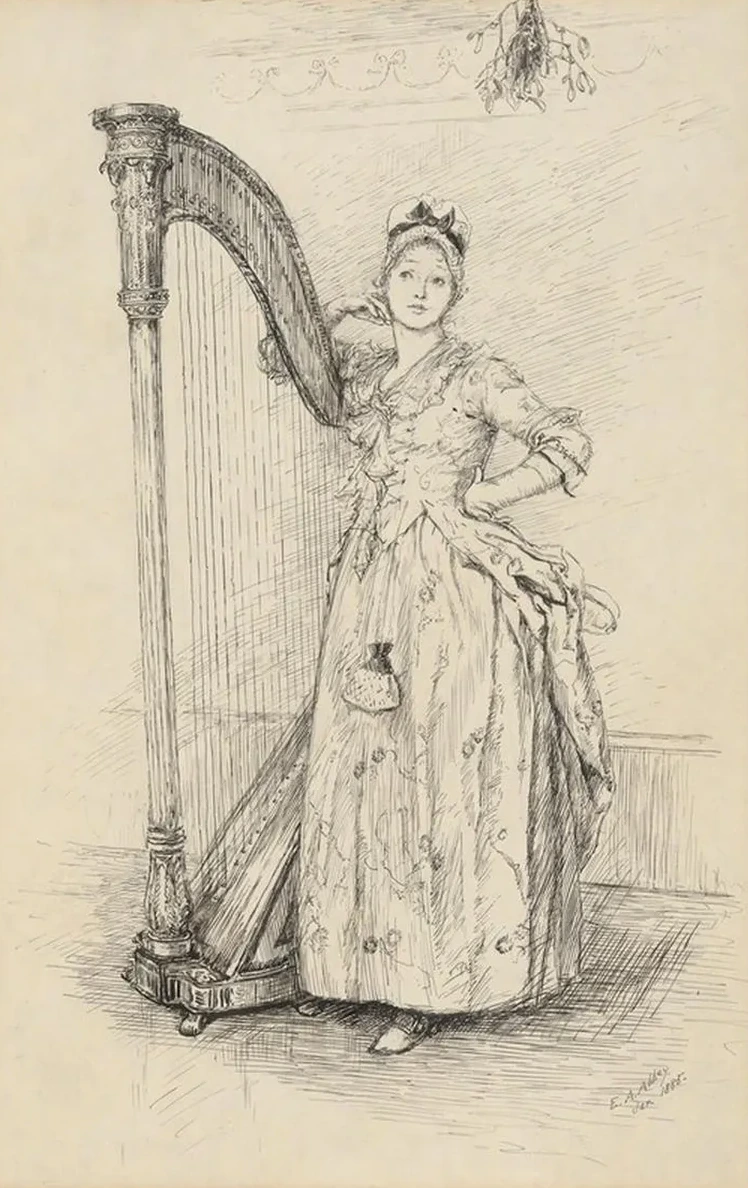 Ah Me, Study for Illustration to Oliver Goldsmith's She Stoops to Conquer
