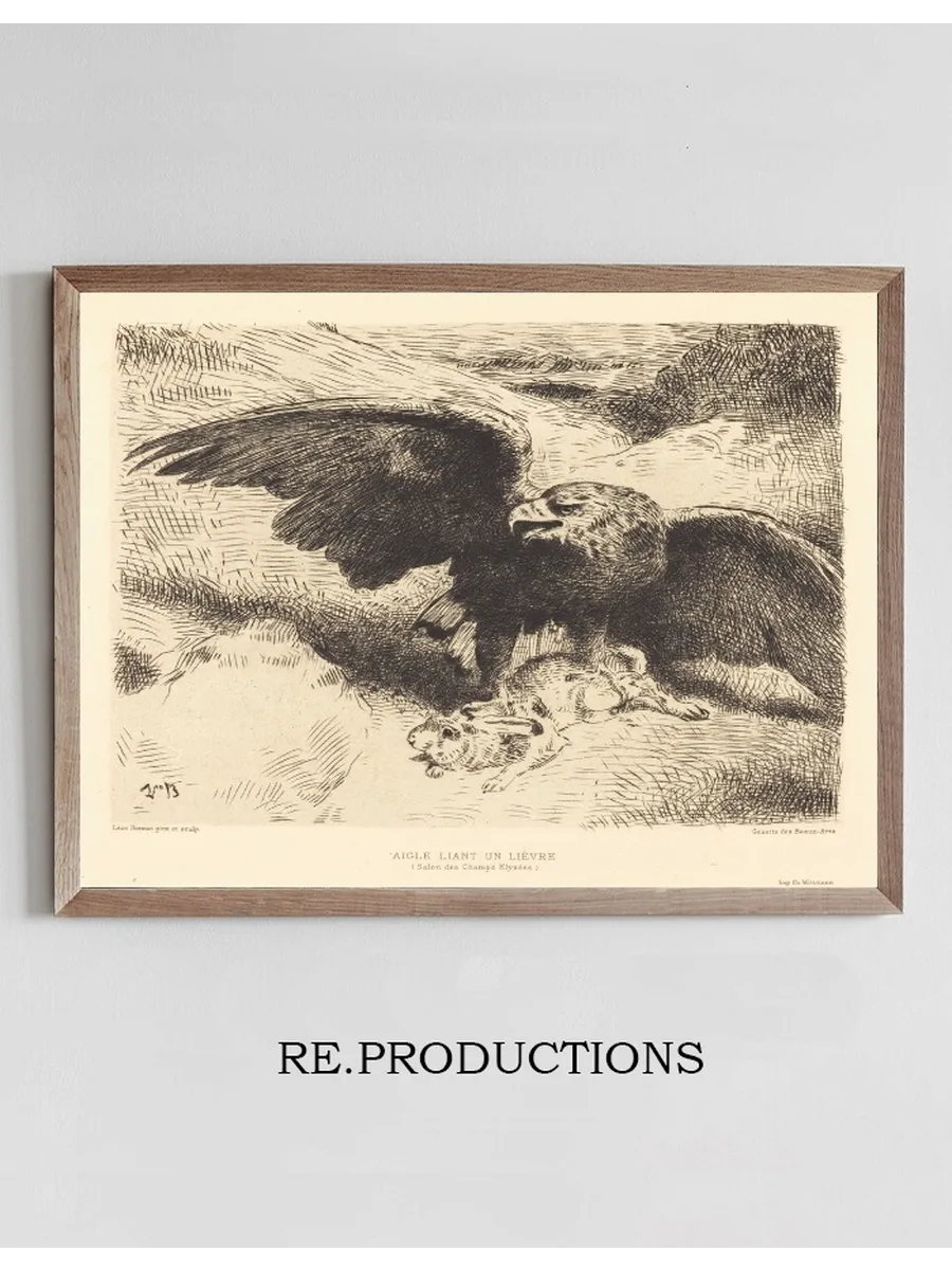 Aigle Liant un Li vre (An Eagle Pouncing on a Hare)