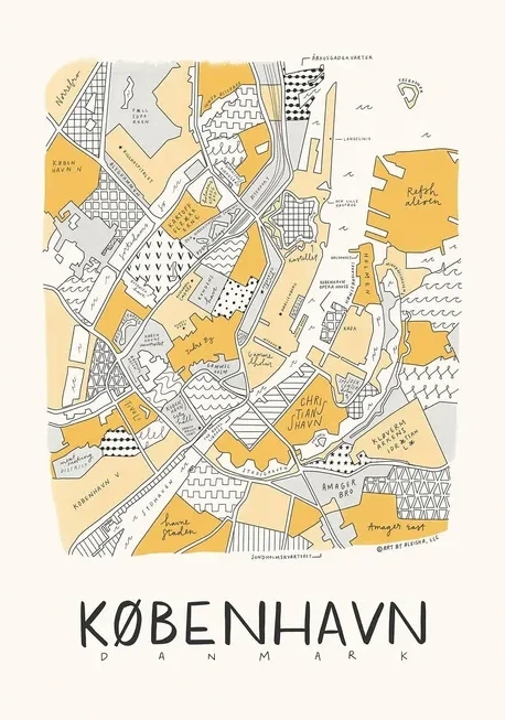 Aleisha - Neighborhood Map - Copenhagen Yellow