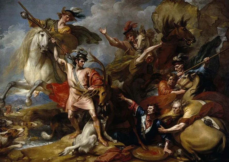 Alexander III of Scotland Rescued from the Fury of a Stag by the Intrepidity of Colin Fitzgerald (The Death o