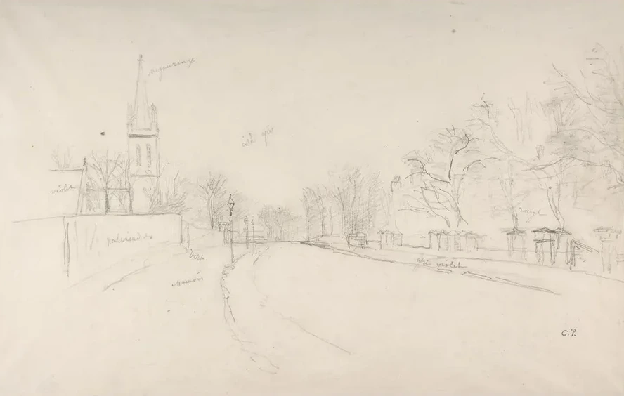 All Saints Church, Upper Norwood Seen from the North Side of Beulah Hill