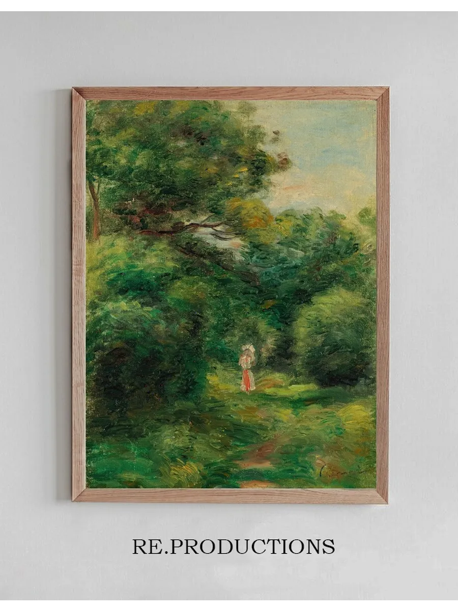 All e Dans Un Bois, Femme Avec Enfant Dans Les Bras