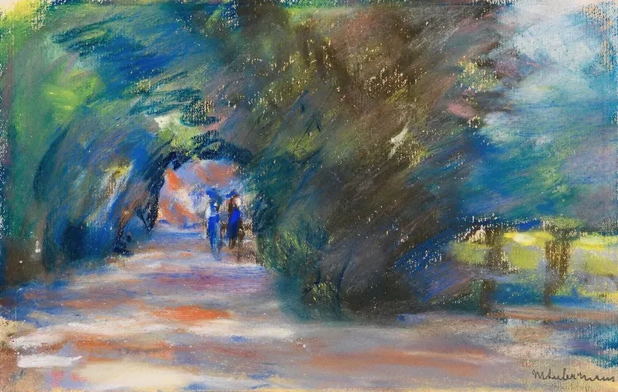Allee Mit Zwei Reitern