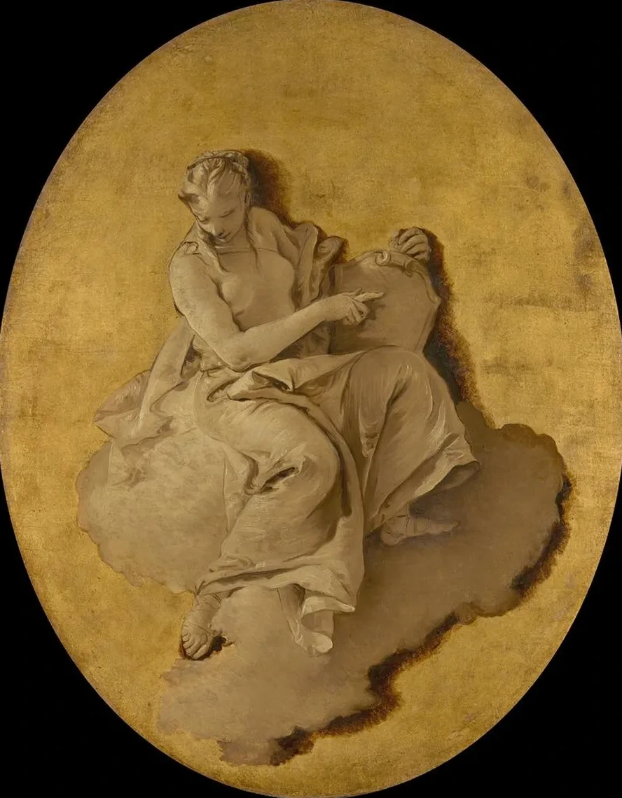 Allegorical Figure of a Woman with a Shield or a Mirror