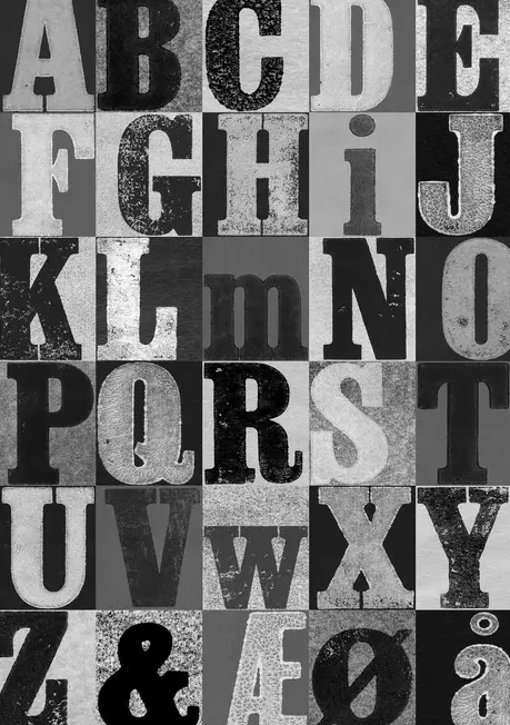 Alphabet - Grey