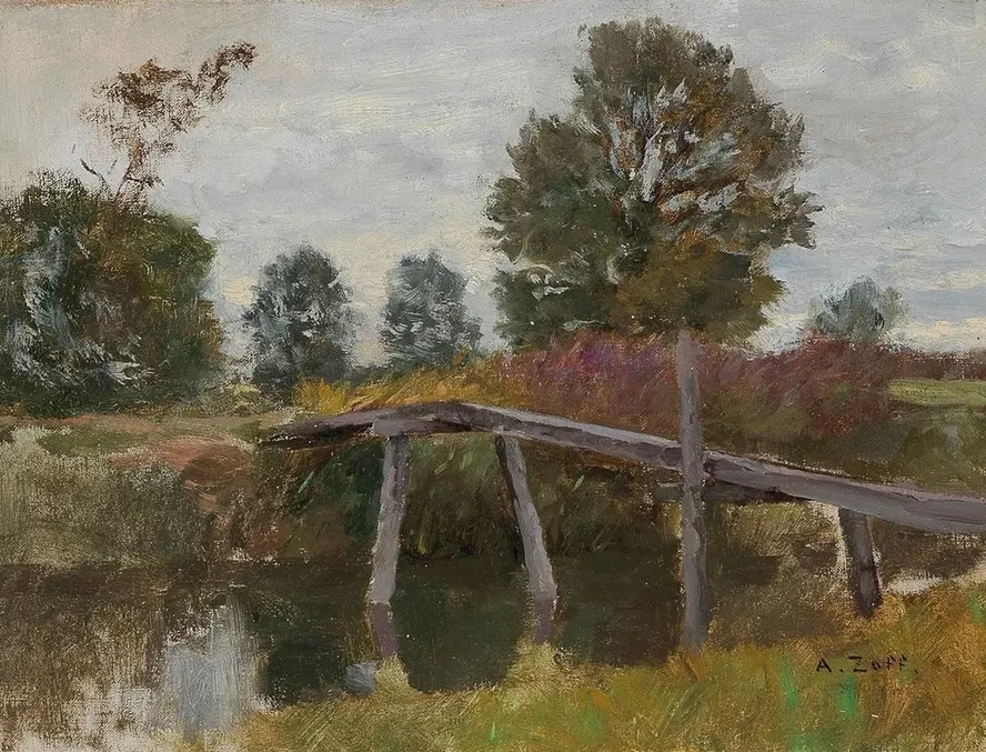 Alter Steg in Langenpreising
