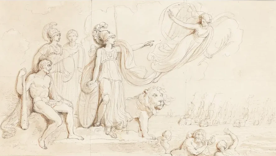An Allegory of Britain's Naval Might