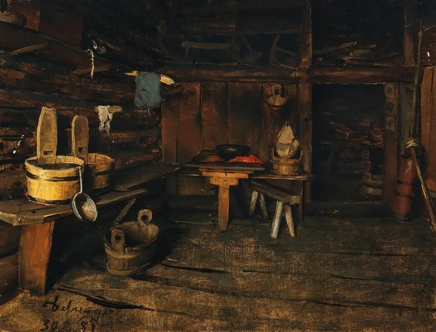 An Alpine Hut Interior