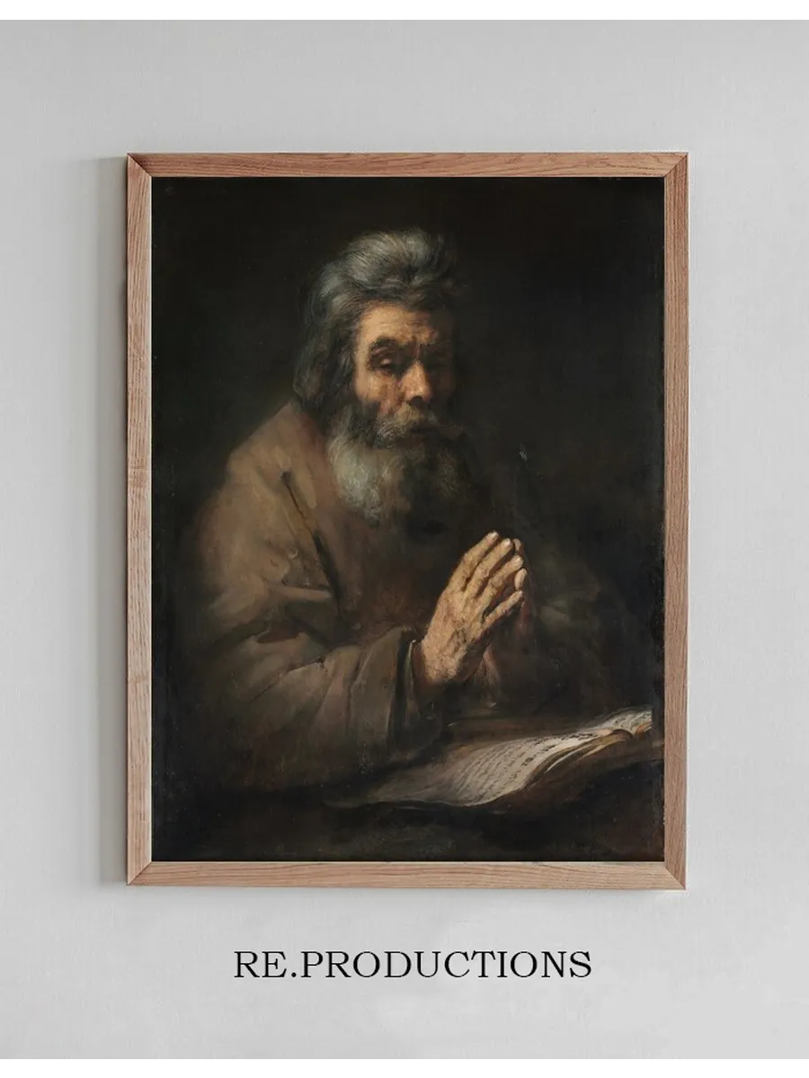 An Elderly Man in Prayer