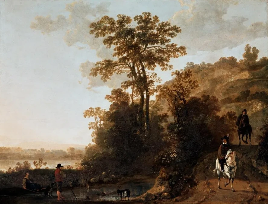 An Evening Ride near a River