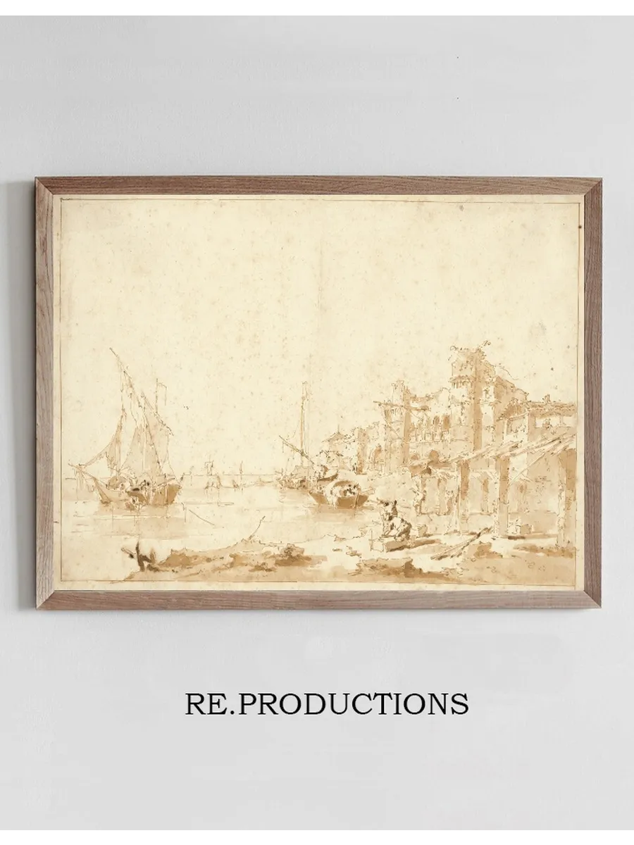 An Imaginary View of a Venetian Lagoon, with a Fortress by the Shore