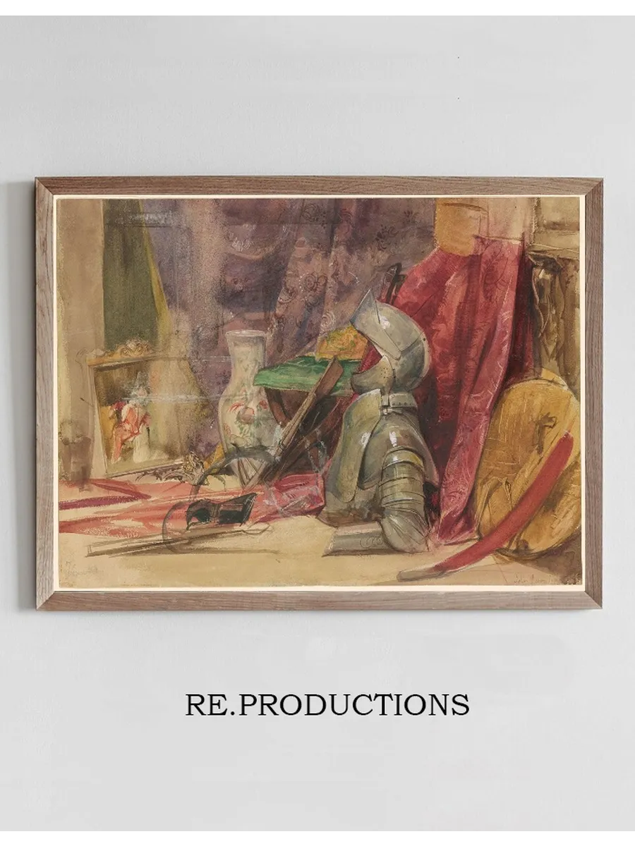 An Interior with Armor and Weaponry