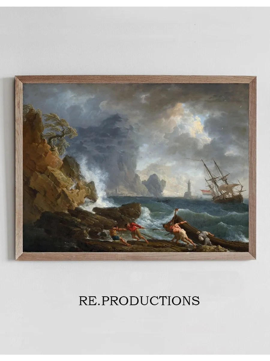 An Italian Harbour in Stormy Weather