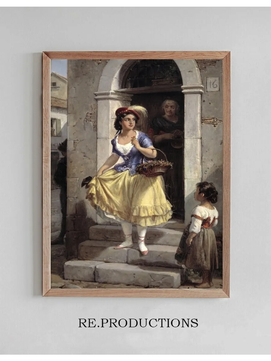 An Italian Woman in the Way to the Carnival
