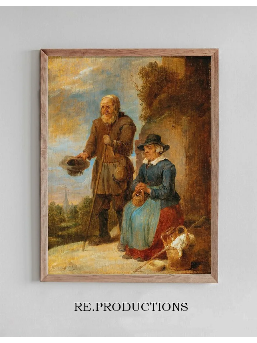 An Old Couple Begging On The Street