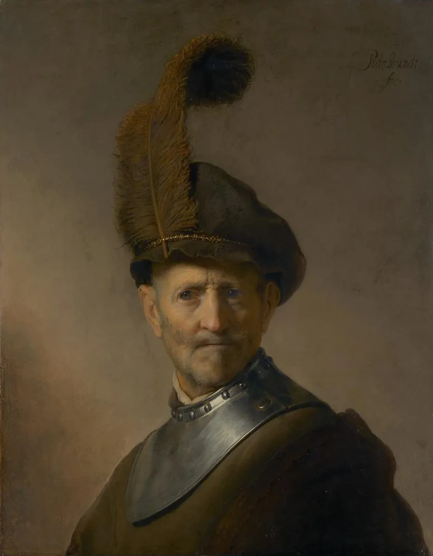 An Old Man in Military Costume