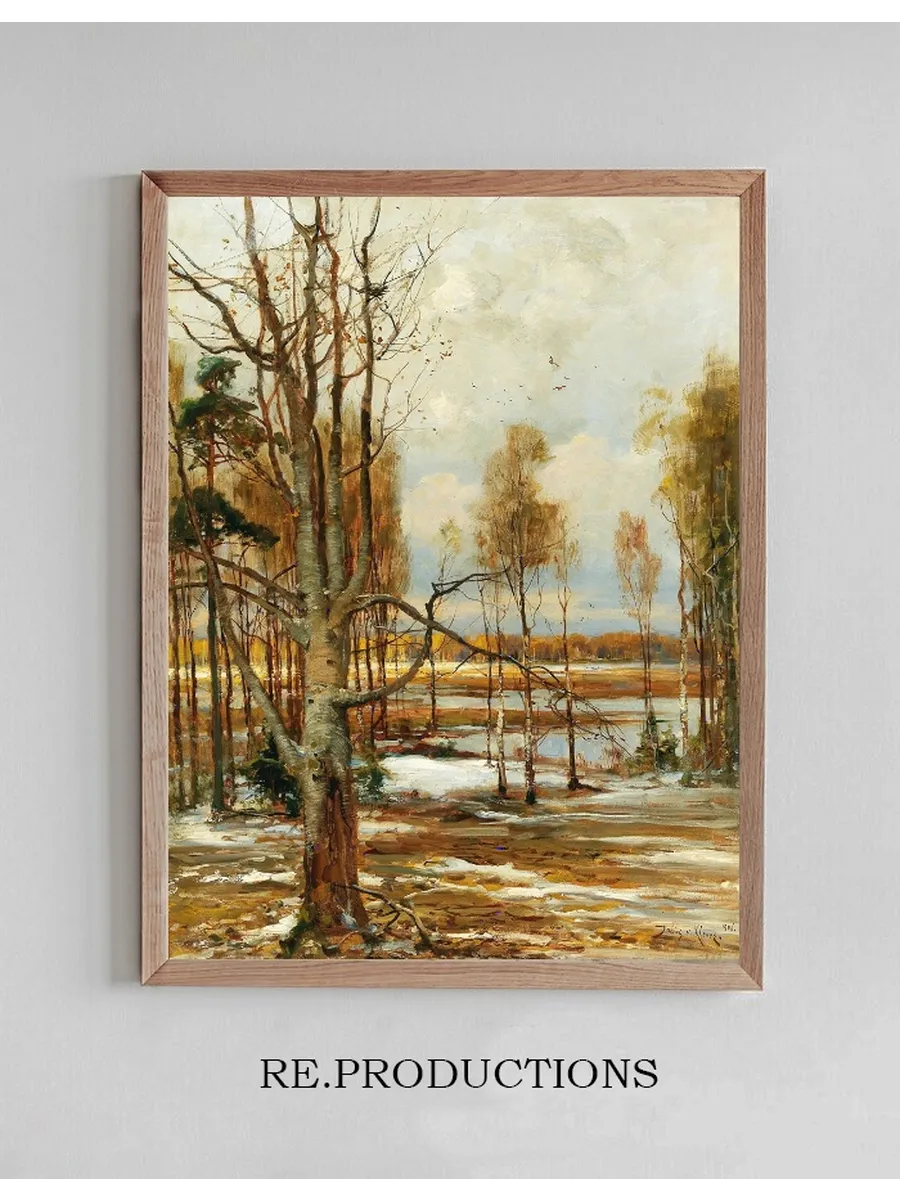 An Early Spring Landscape with a Beech Tree in the Foreground
