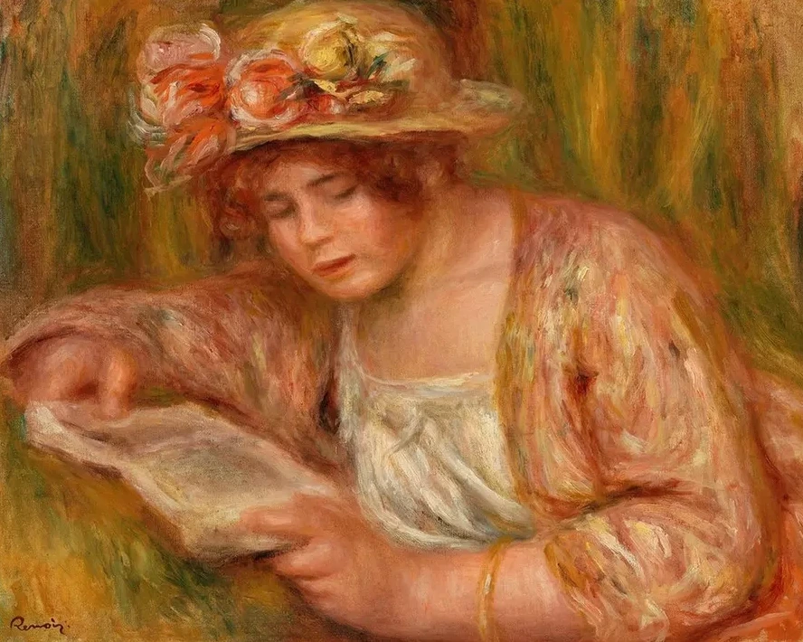 Andr E in a Hat, Reading (andr E En Chapeau, Lisant)