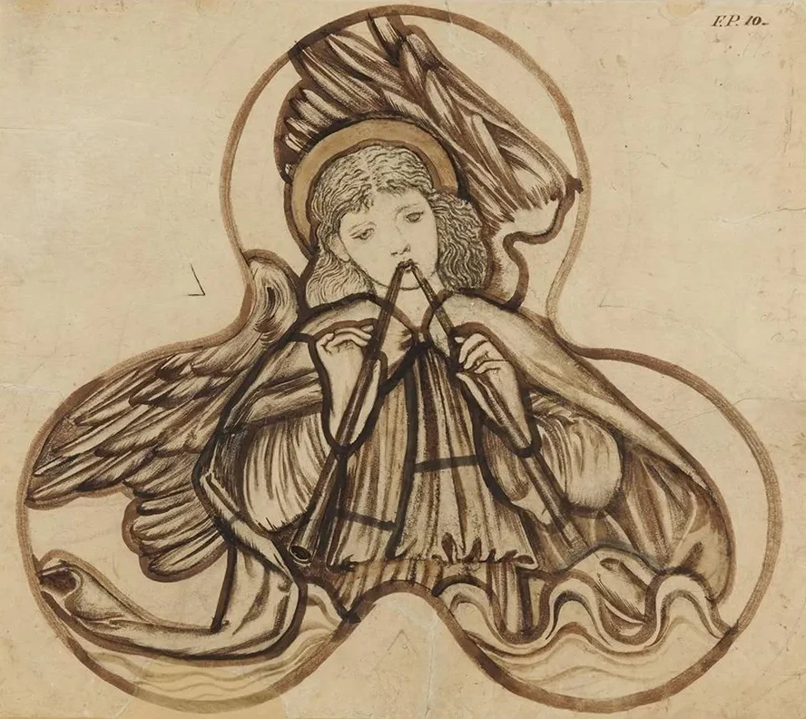 Angel Playing on Pipes