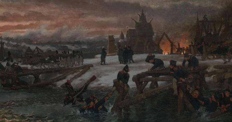 Anno 1812. Captain Benthien on the Beresina