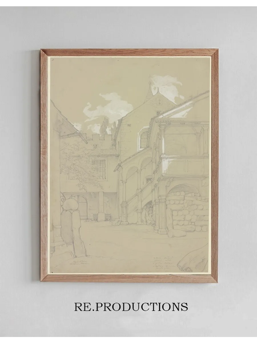 Ansicht des Hofes von Schloss Rubein