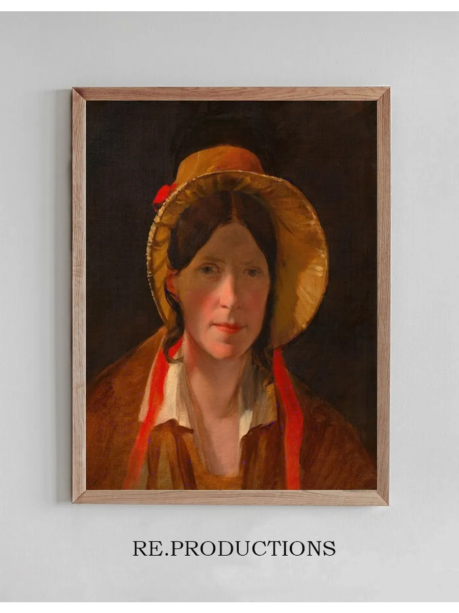Antonie Amerling Mit Florentinerhut (1. Gattin Des K Nstlers)
