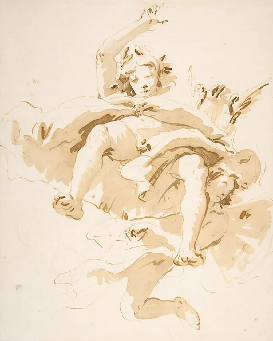 Apollo Supported by a Winged Genius