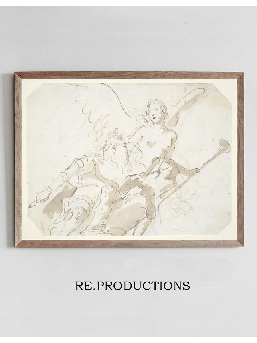 Apotheosis of an Aged Warrior, for a Ceiling in the Ca Rezzonico,venice