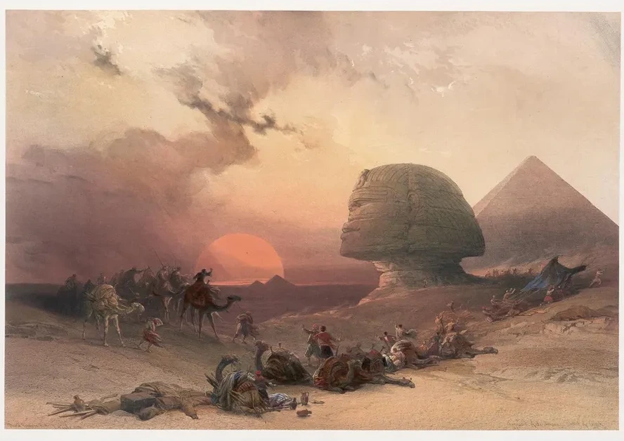 Approach of the Simoom. Desert of Gizeh