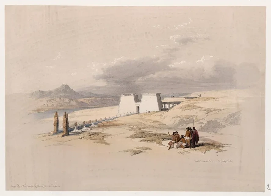 Approach to the Temple of Wady Sabua Wadi al - Sabua, Nubia