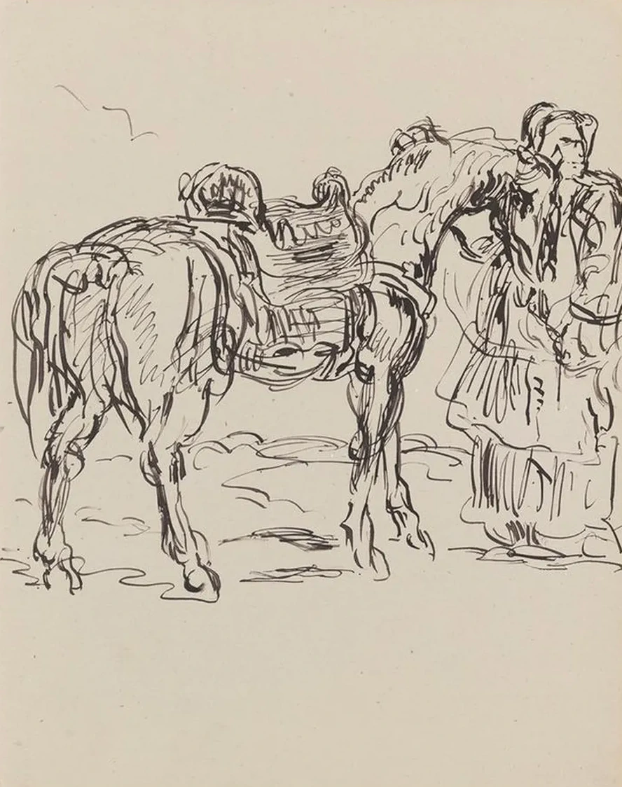 Arabian Horseman and Horse