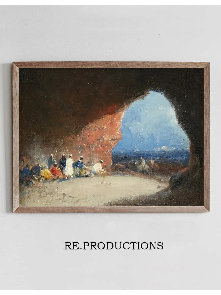 Arabs in a Cave by the Sea