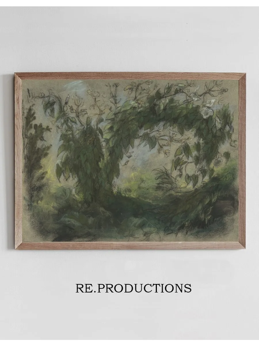 Arch of Morning Glories, Study for A Basket of Flowers