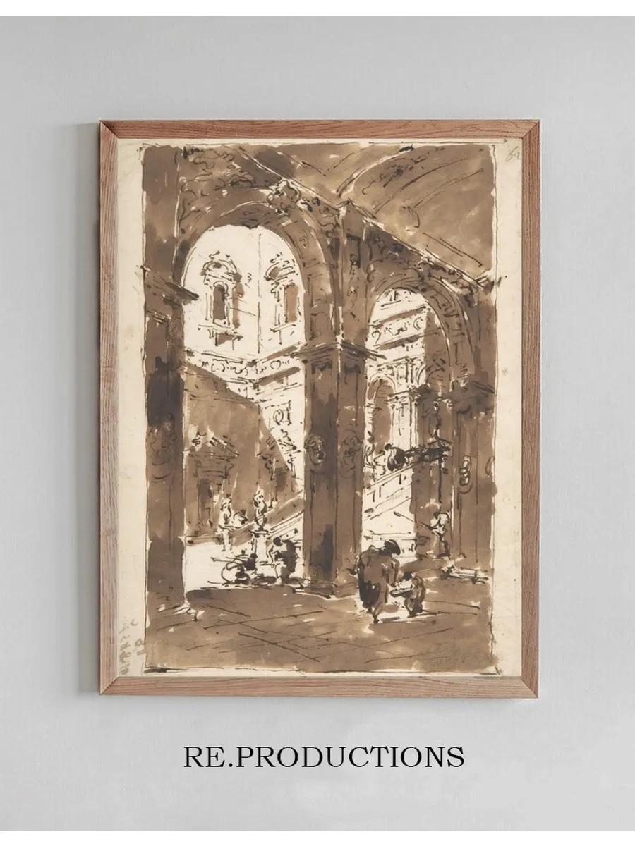 Architectural Capriccio Courtyard of a Palace