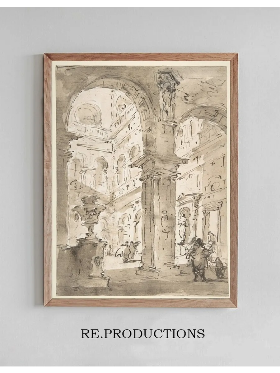 Architectural Capriccio Courtyard of a Palace