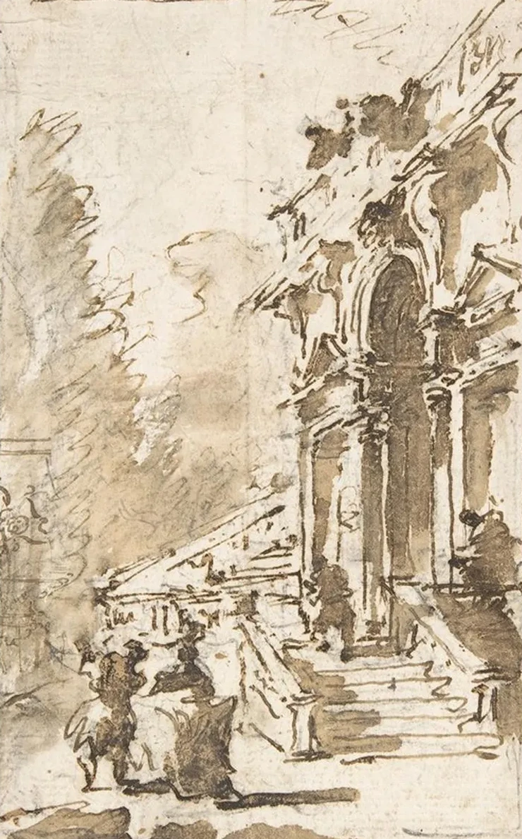 Architectural Capriccio Garden Entrance to a Palace