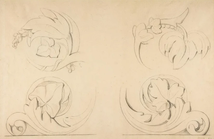 Architectural Motifs Four Rinceaux