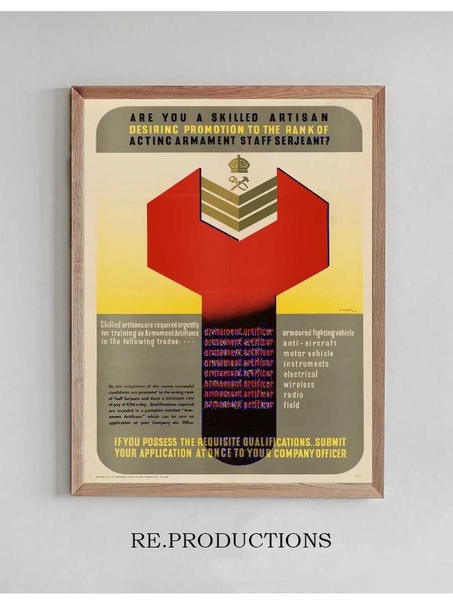Are You a Skilled Artisan Desiring Promotion to the Rank of Acting Armament Staff Serjeant