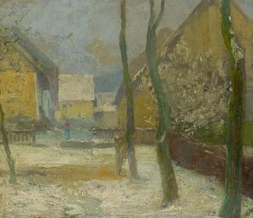 Artist's Courtyard in Slanec in Winter