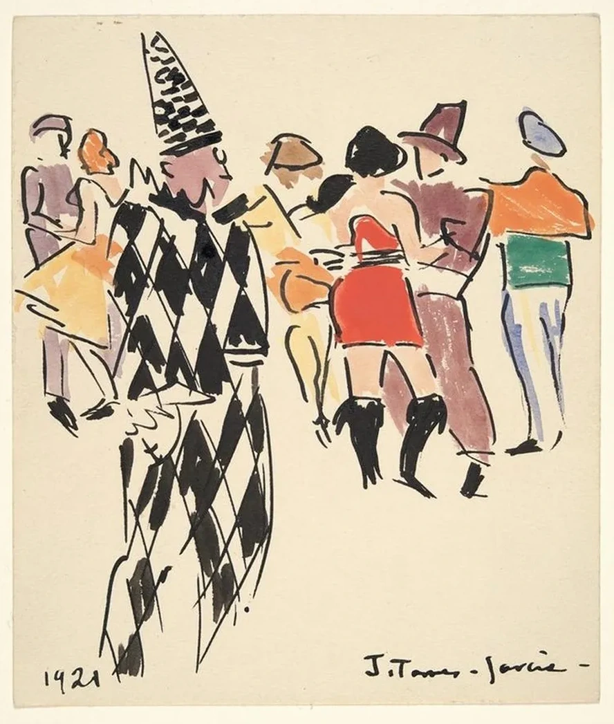 Artists Ball Harlequin andDancers