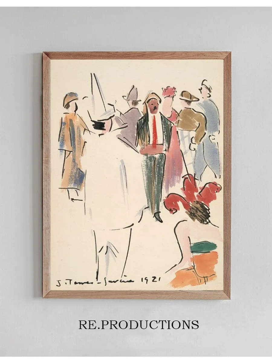 Artists Ball Pierrot and FiguresStanding