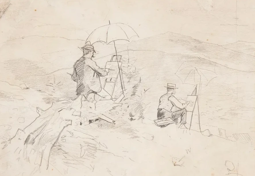 Artists Sketching in the White Mountains
