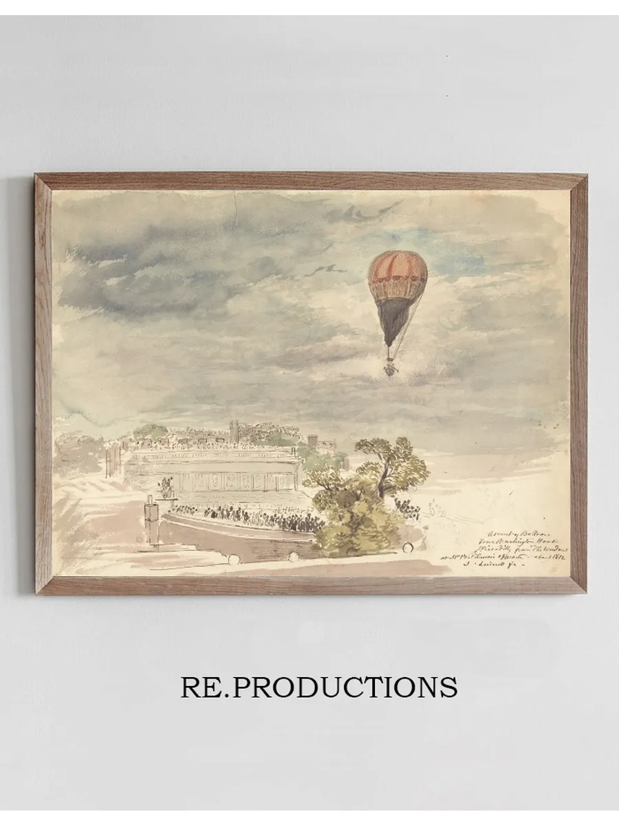 Ascent of Balloon from Burlington House, Piccadilly, from the Window at Mr. B. Palmer's