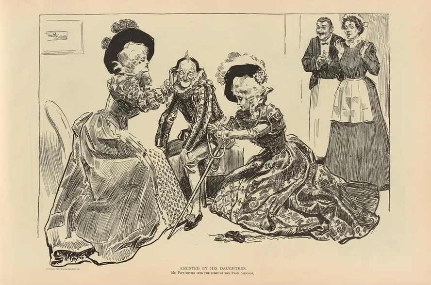 Assisted by His Daughters