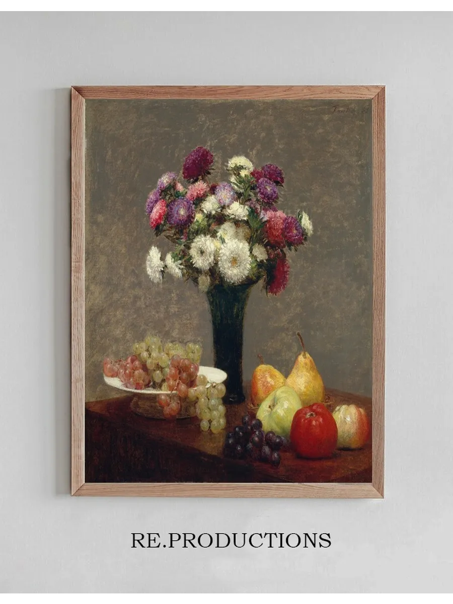 Asters and Fruit on a Table