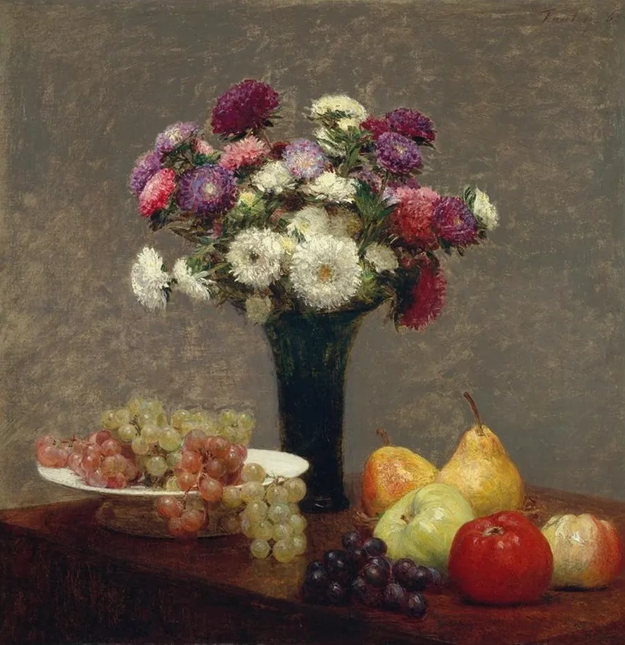 Asters and Fruit on a Table