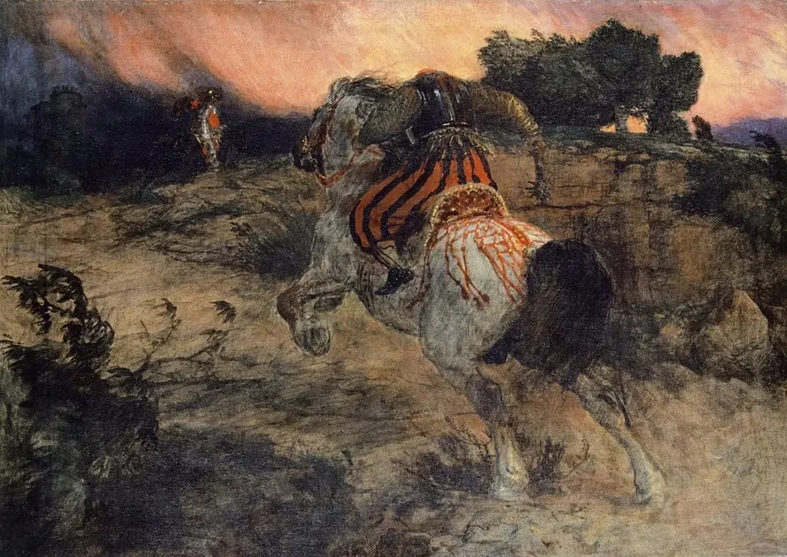 Astolf Riding Away with the Head of Orill