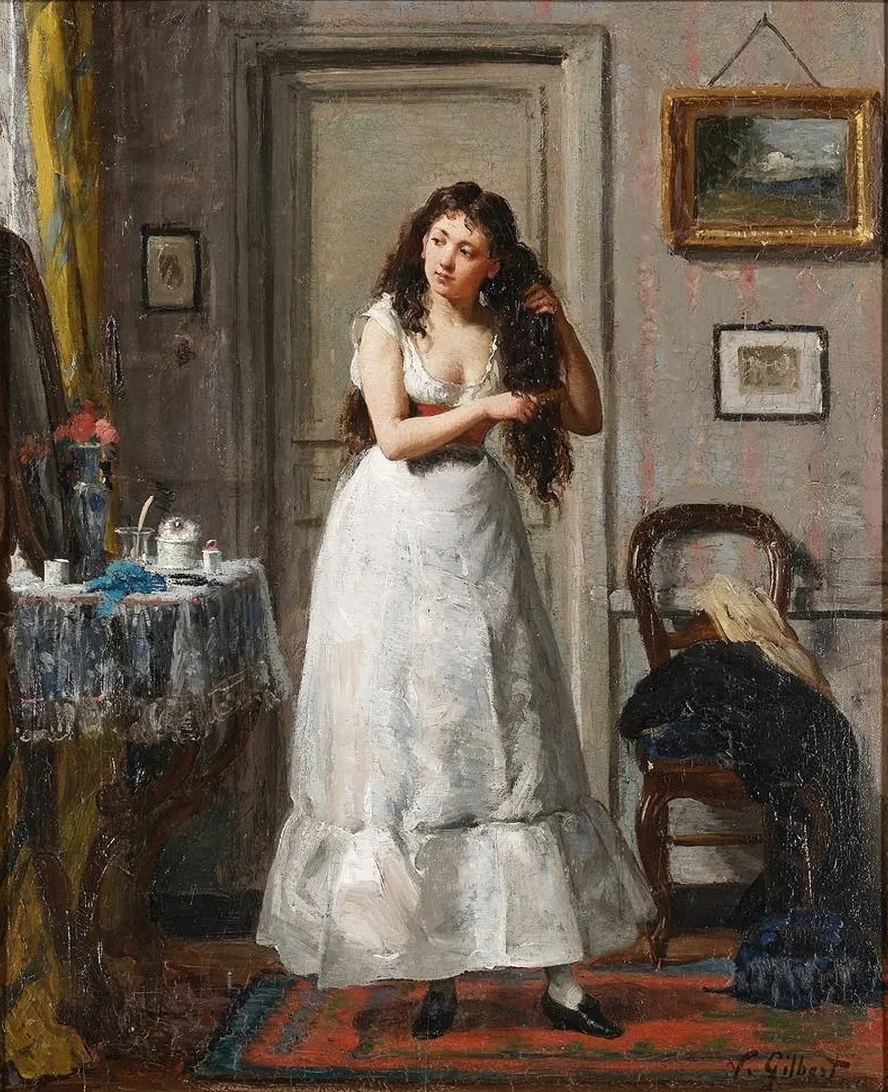 At Her Toilette
