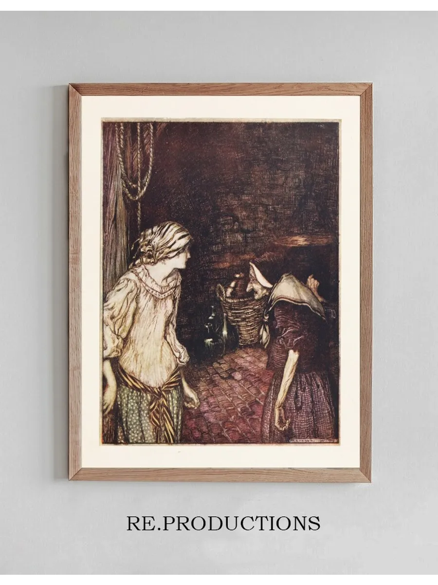 At Last She Reached the Cellar, and There She Found an Old, Old Woman with a Shaking Head