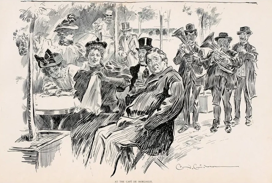 At the Cafe de Horlogue